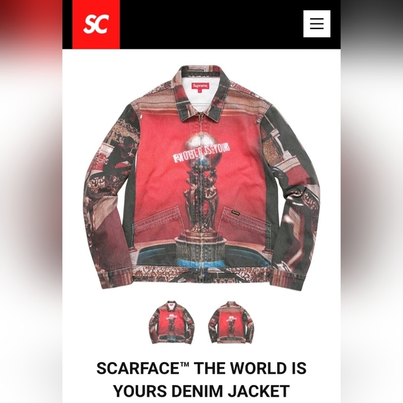 Supreme X Scarface 'The World Is Yours' Denim Jacket *FW17*